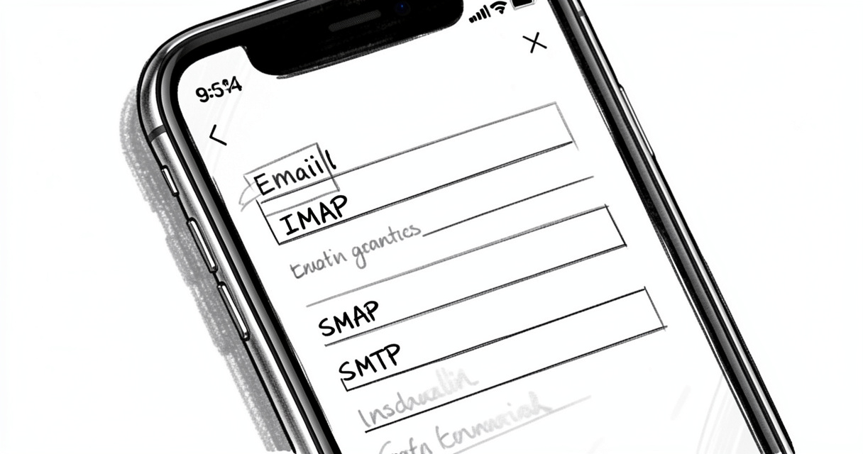 Configuration de la messagerie académique Amiens sur smartphone avec paramètres IMAP