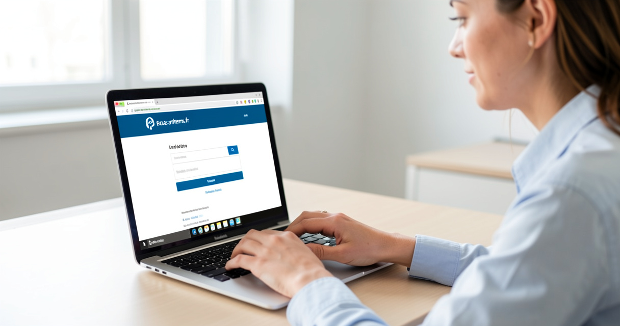 Connexion au webmail académie Amiens via portal.ac-amiens.fr sur ordinateur portable