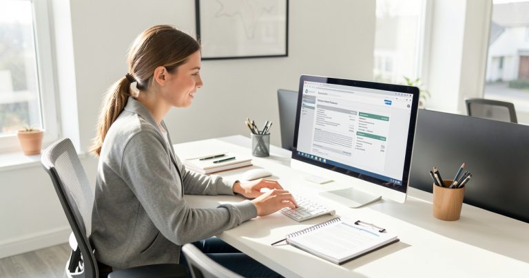 Étudiant préparant un entretien pour changer d’entreprise en alternance